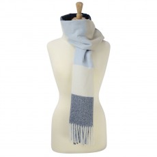 Cumbria Soft Touch Scarf (Blue and Grey)