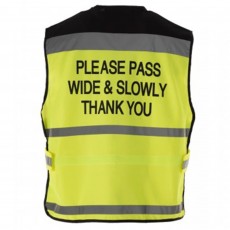Equisafety Air Waistcoat - Please Pass Wide & Slow (Yellow)