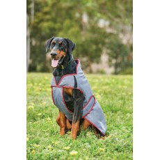 Weatherbeeta Comfitec Windbreaker Free Parka Deluxe Dog Coat (Grey/Burgundy)