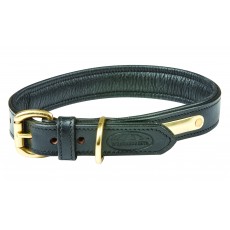 Weatherbeeta Padded Leather Dog Collar (Black)