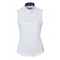 Dublin Ladies Ria Sleeveless Competition Shirt (White/Navy)
