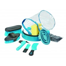 Roma Cylinder 9 Piece Grooming Kit (Teal)