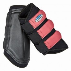 Weatherbeeta Single Lock Brushing Boots (Black/Paradise Pink)