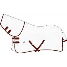 JHL Essential Combo Fly Rug (White/Burgundy)