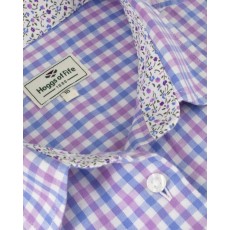 Hoggs of Fife Ladies Becky II Cotton Shirt (Pink/Blue)