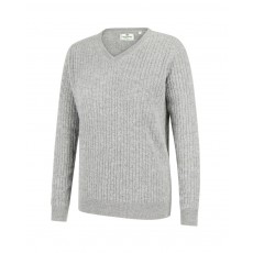 Hoggs of Fife Ladies Lauder Cable Pullover (Grey)