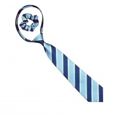 Equetech Lurex Stripe Zipper Tie (Navy/Light Blue/Silver)