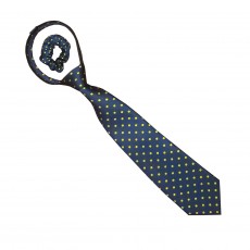 Equetech Polka Dot Zipper Tie (Navy/Gold)