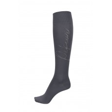 Pikeur Rhinestone Long Socks (Anthracite)