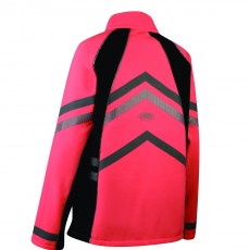 Weatherbeeta Adults Reflective Softshell Fleece Lined Jacket (Pink)