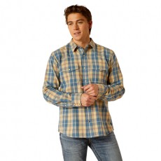 Ariat Men's Harlem Retro Fit Western Shirt (Pale Khaki)