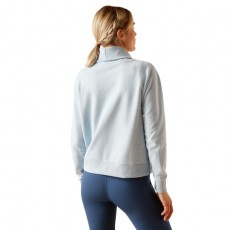 Ariat Women's Fern 1/2 Zip Sweatshirt (Heathered Glacier Lake)