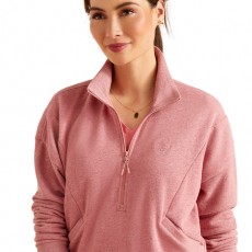 Ariat Women's Friday 1/2 Zip Sweatshirt (Dusty Rose)