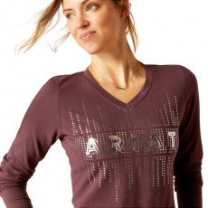 Ariat Womens Glitz Long Sleeve T-Shirt (Huckleberry)