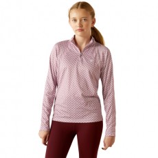Ariat Youth Sunstopper 3.0 1/4 Zip Baselayer (Lavender Mist Tile) Ariat Youth Sunstopper 3.0 1/4 Zip Baselayer (Lavender Mist Tile)