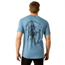 Ariat Men's Blazing Saddle T-Shirt (Coronet Blue) Ariat Men's Blazing Saddle T-Shirt (Coronet Blue)