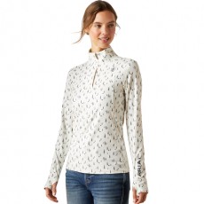Ariat Women's Lowell 3.0 1/4 Zip Baselayer (Forest Horses) Ariat Women's Lowell 3.0 1/4 Zip Baselayer (Forest Horses)