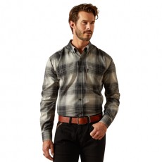 Ariat Men's Clement Shirt (Grey Ombre Plaid) Ariat Men's Clement Shirt (Grey Ombre Plaid)