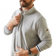*OUTLET* Ariat Mens Portola 1/2 Zip Sweatshirt (Heather Grey) *OUTLET* Ariat Mens Portola 1/2 Zip Sweatshirt (Heather Grey)