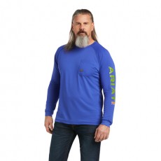 Ariat Men's Rebar Heatfighter Long Sleeve T-Shirt (Royal Blue) Ariat Men's Rebar Heatfighter Long Sleeve T-Shirt (Royal Blue)