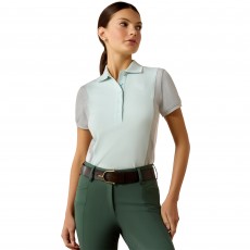 Ariat Womens Taryn Short Sleeve Polo (Starlight Blue/Heather Grey) Ariat Womens Taryn Short Sleeve Polo (Starlight Blue/Heather Grey)