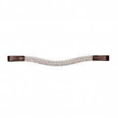 Caldene Curved 5-Row Diamante & Pearl Browband (Havana)