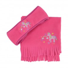 Little Rider Little Unicorn Head Band and Scarf Set  (Pink)