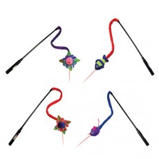 Kong Cat Teaser stick with Laser (Assorted Colours)