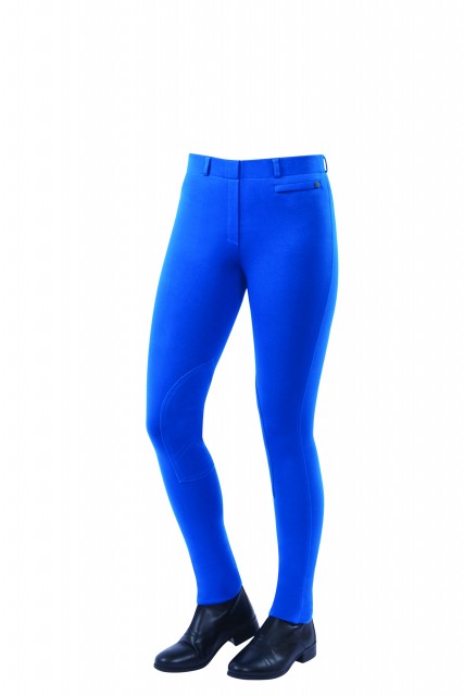 Dublin Ladies Supa-Fit Pull On Knee Patch Jodhpurs (Sea Blue)