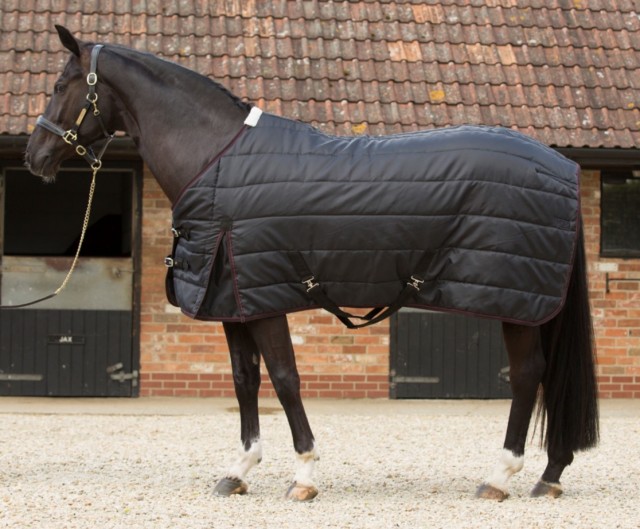 JHL (Clearance) Lightweight Stable Rug (Black & Burgundy)