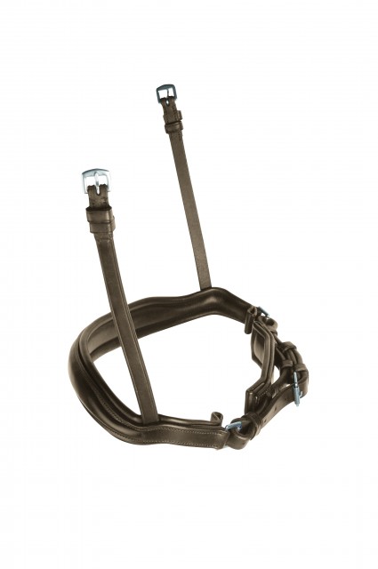 Collegiate Mono Crown Padded Crank Cavesson Noseband (Brown)