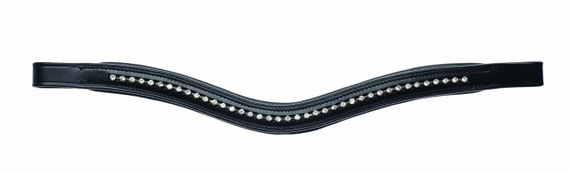 Kincade Curved Diamante Browband (Black)