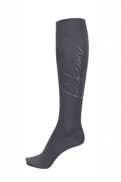 Pikeur Rhinestone Long Socks (Anthracite)