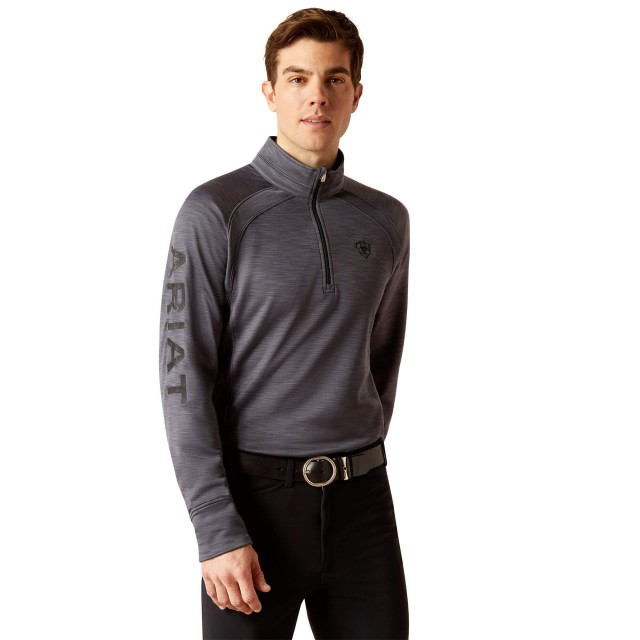 Ariat Men's Tek Team 1/2 Zip Sweatshirt (Ebony)