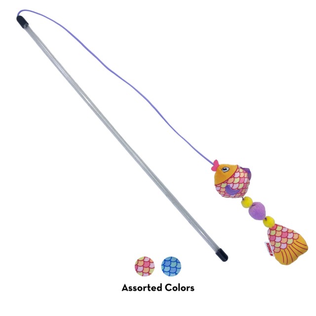 KONG Cat Teaser Scrattles Fish (Assorted Colours)