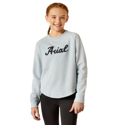 Ariat Youth Benicia Sweatshirt (Cerulean Heather)